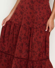 Marigold Tiered Midi Skirt
