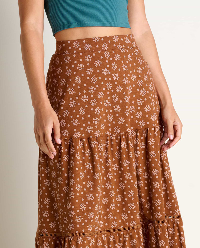 Marigold Tiered Midi Skirt