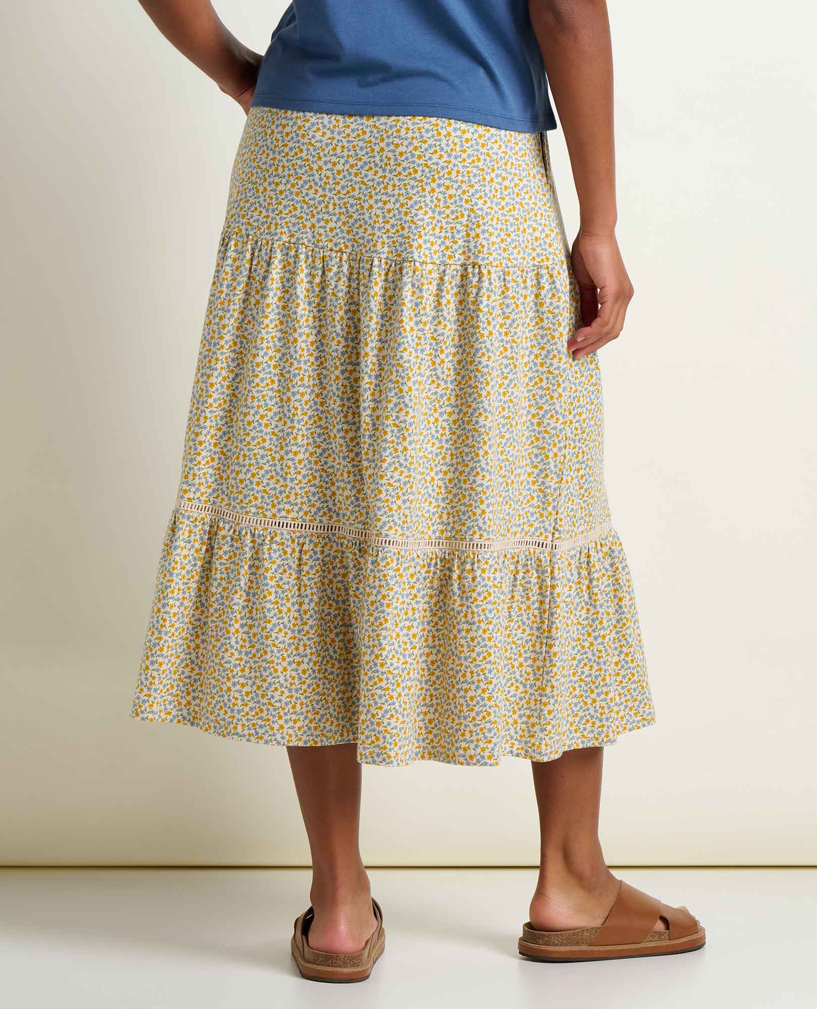 Marigold Tiered Midi Skirt