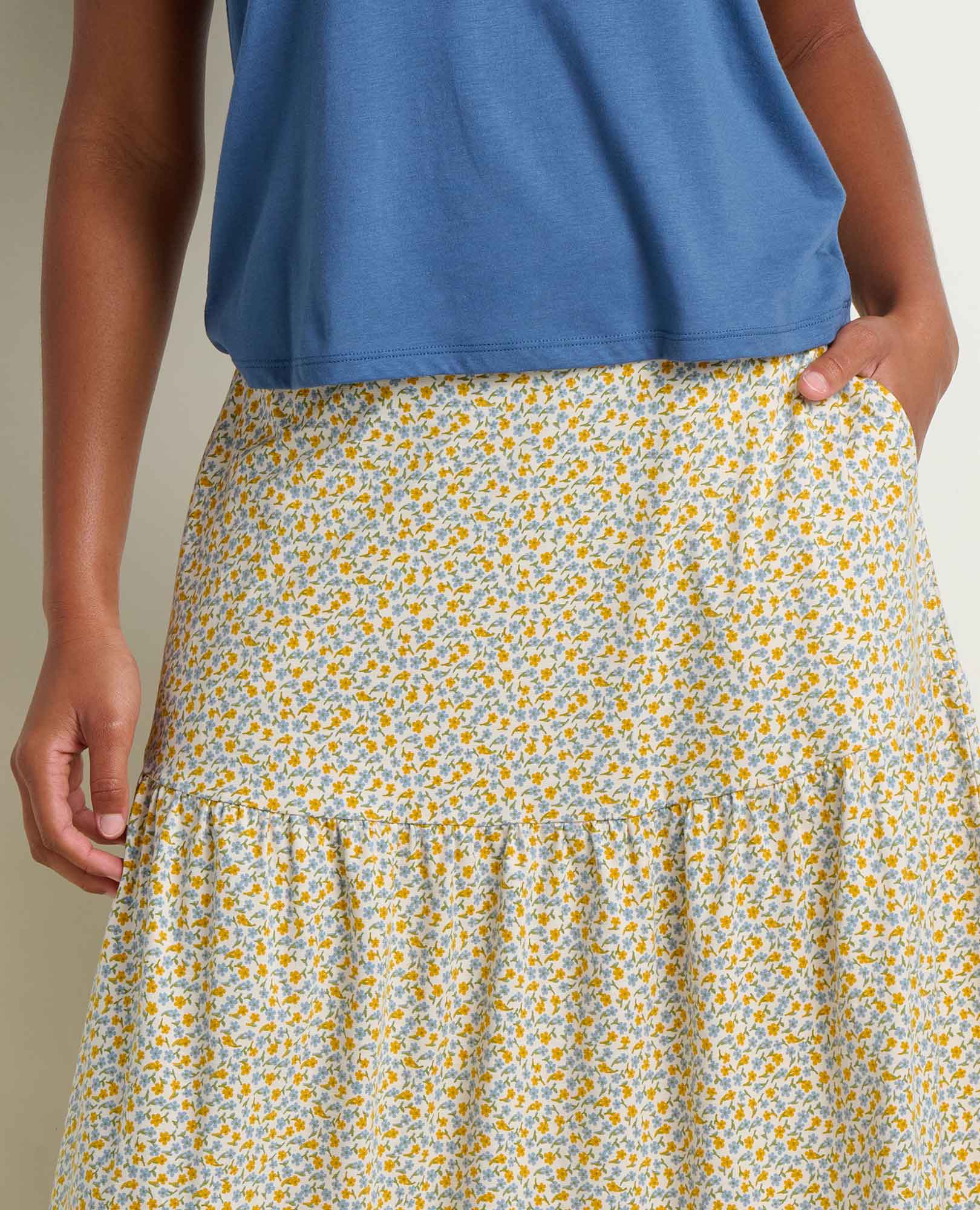 Marigold Tiered Midi Skirt