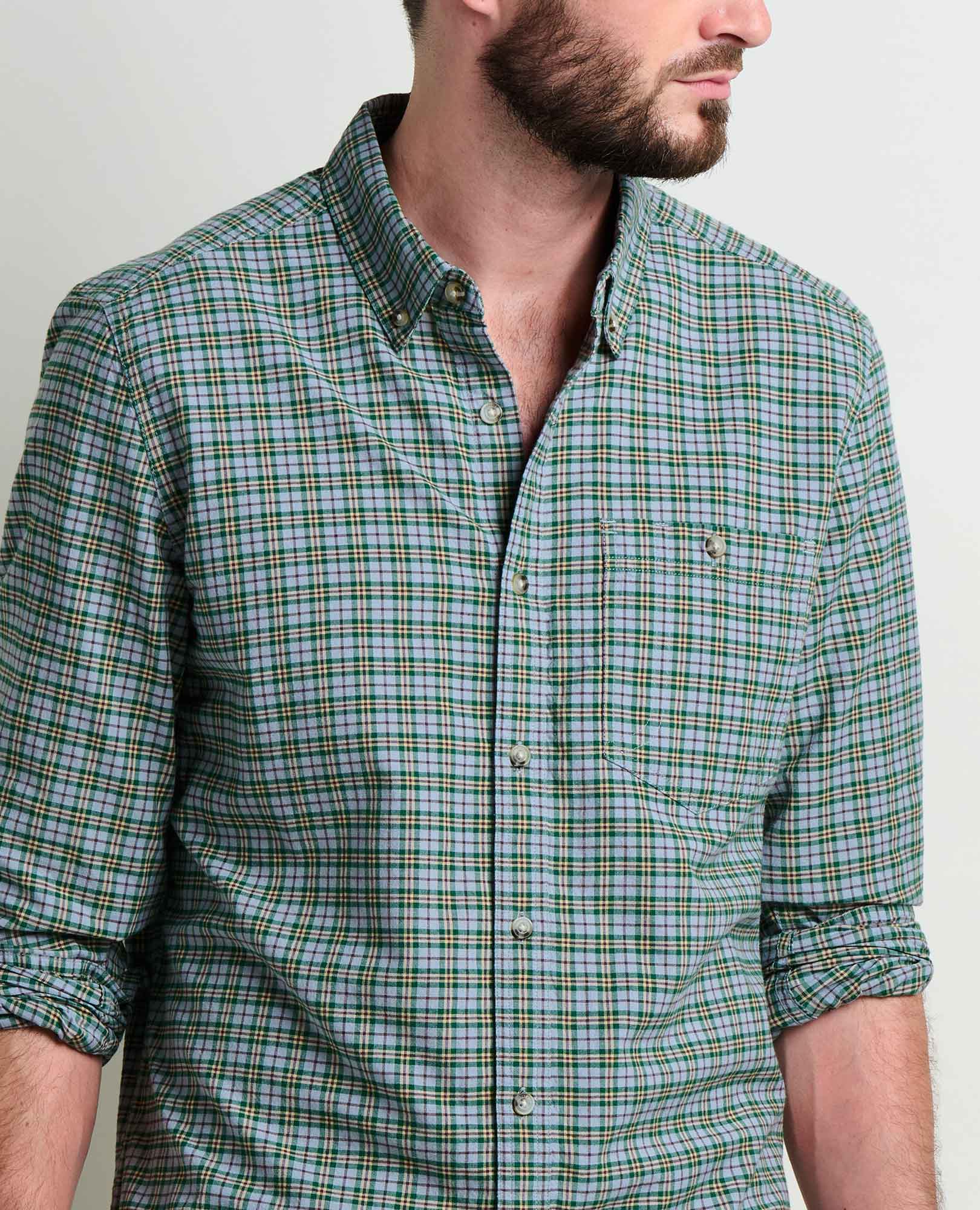 Toad&Co Men's Airscape Long Sleeve Shirt, 100% natural fabric shirts