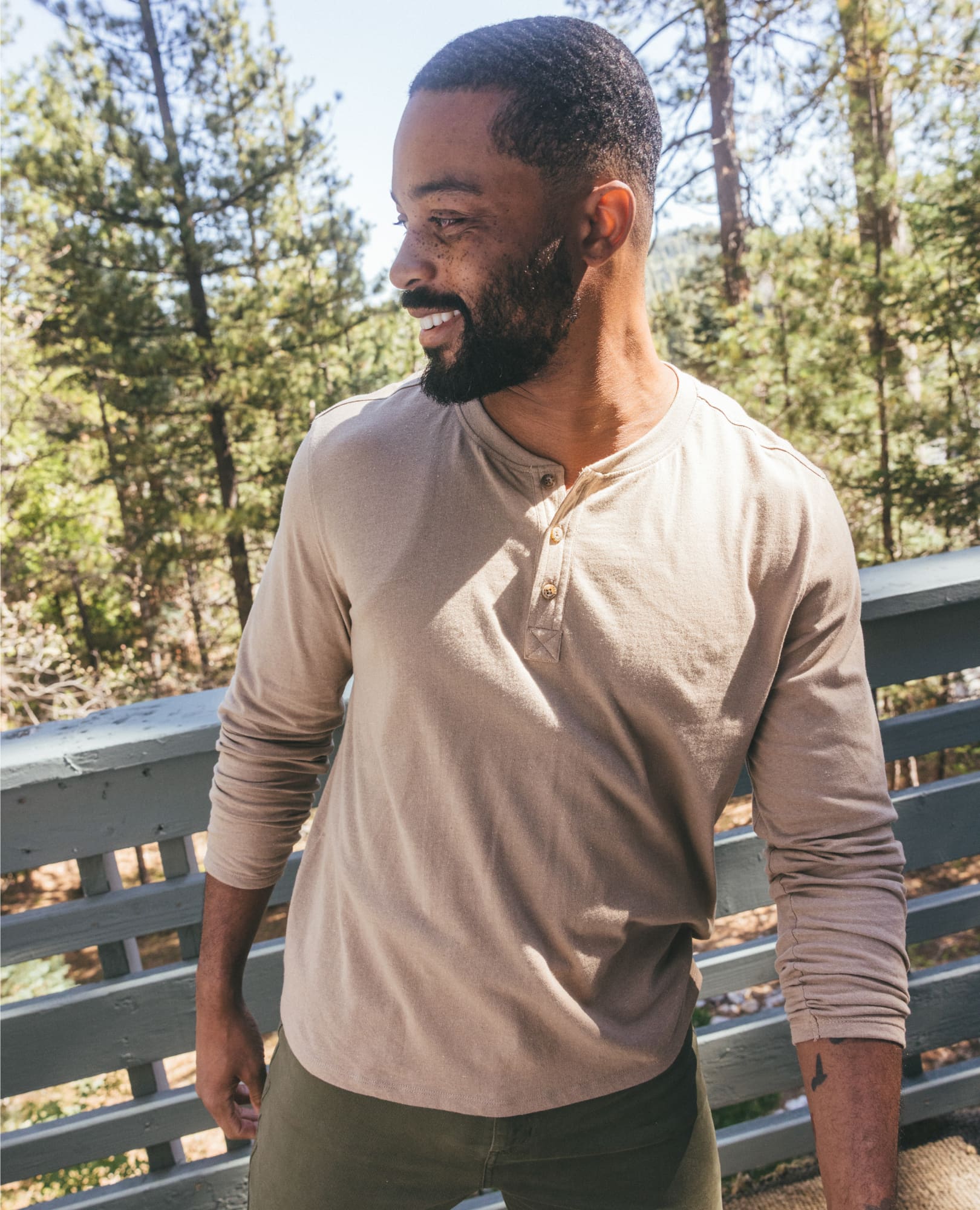Re-Form Long Sleeve Henley Tee