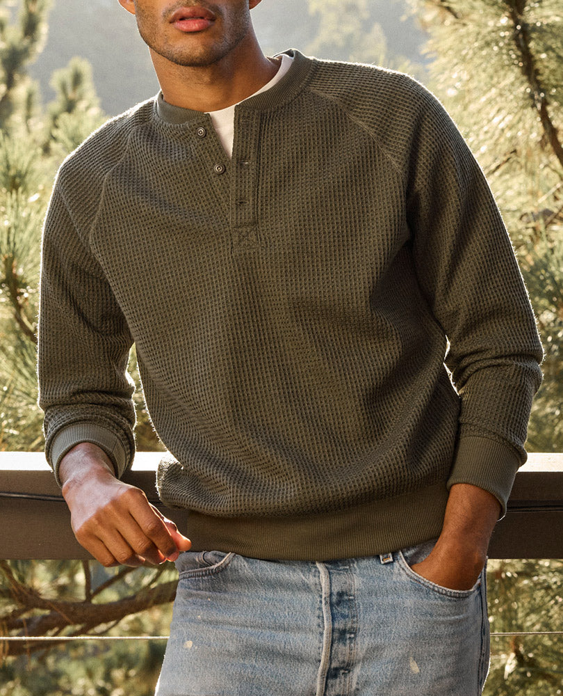 Bitterroot Waffle Knit Henley Recycled Polyester by Toad&Co