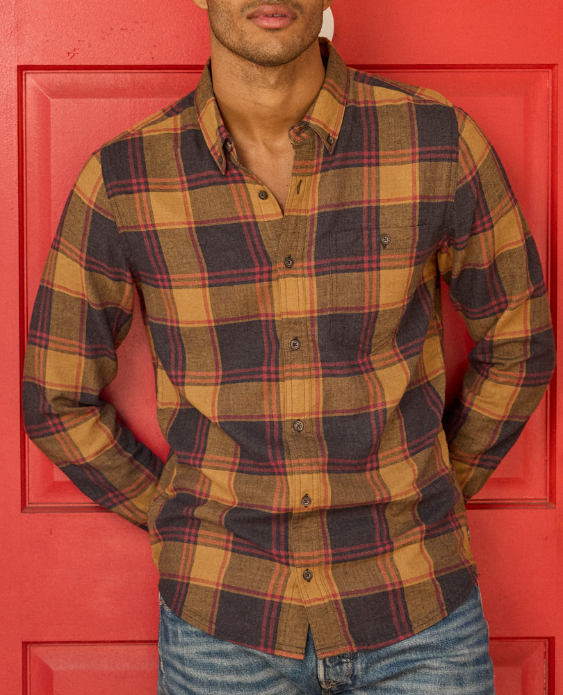 Picture of Herringbone Plaid Flannel Shirt - Men's