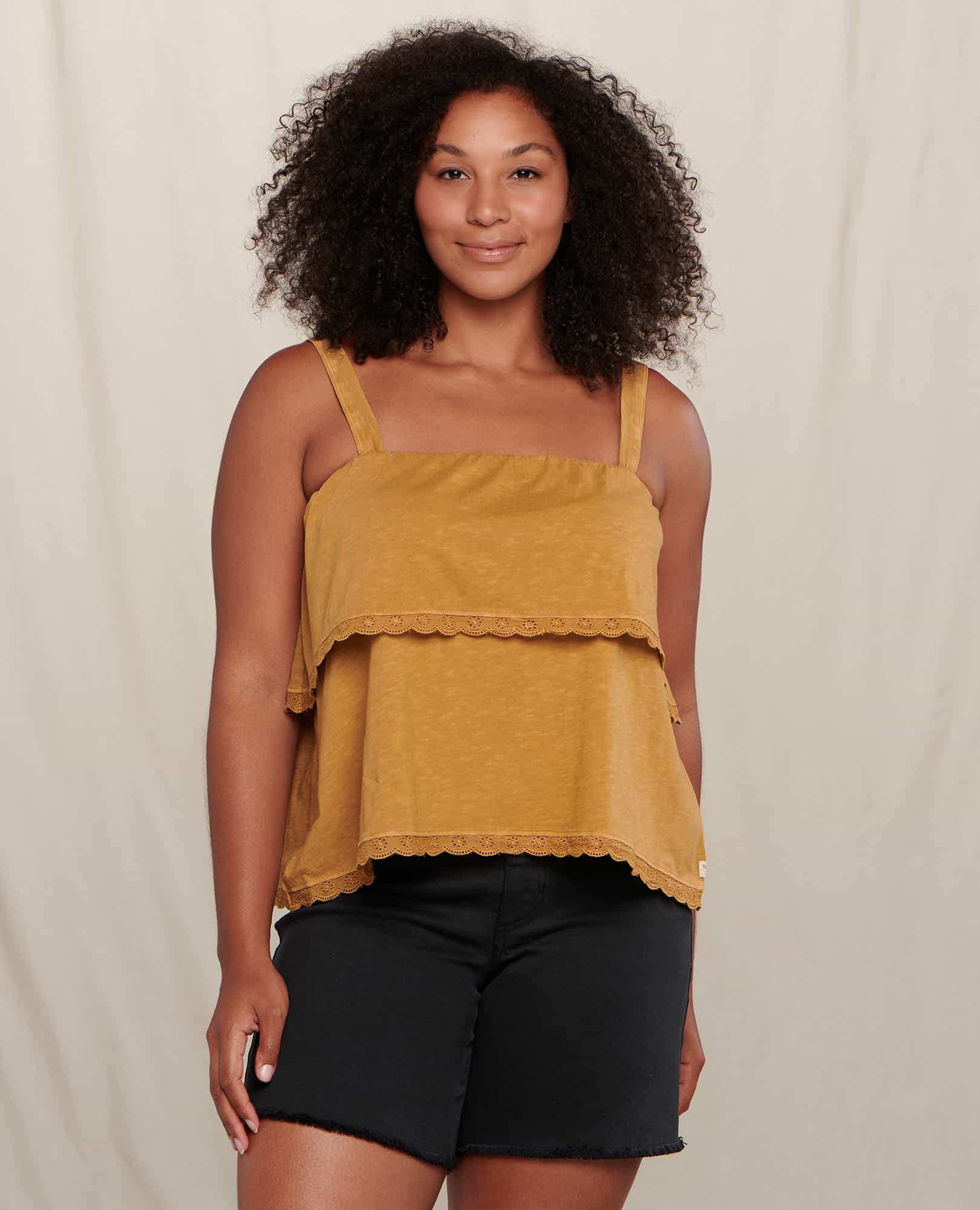Primo Tiered Eyelette Tank Top