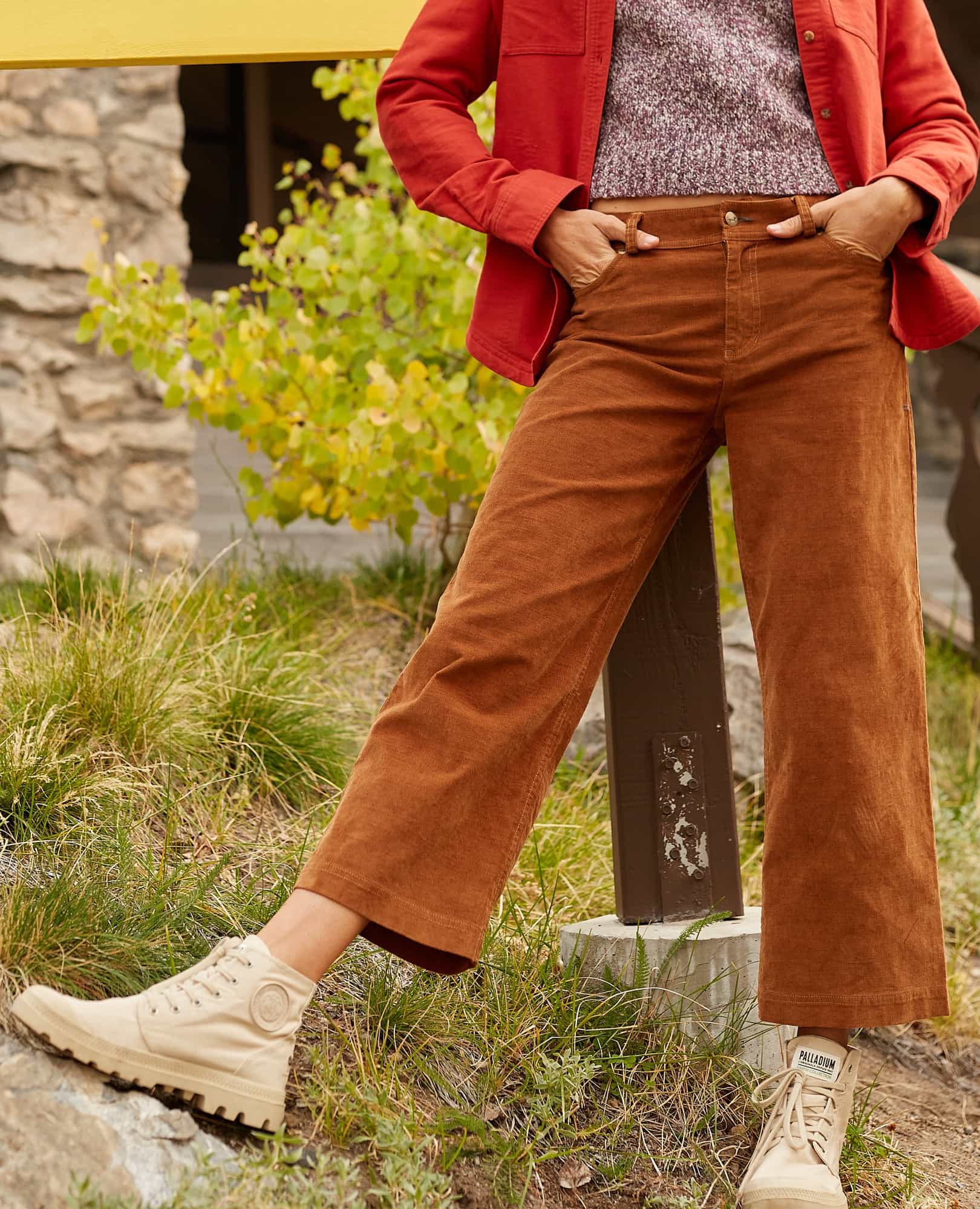 How to Style Wide Leg Corduroy Pants 