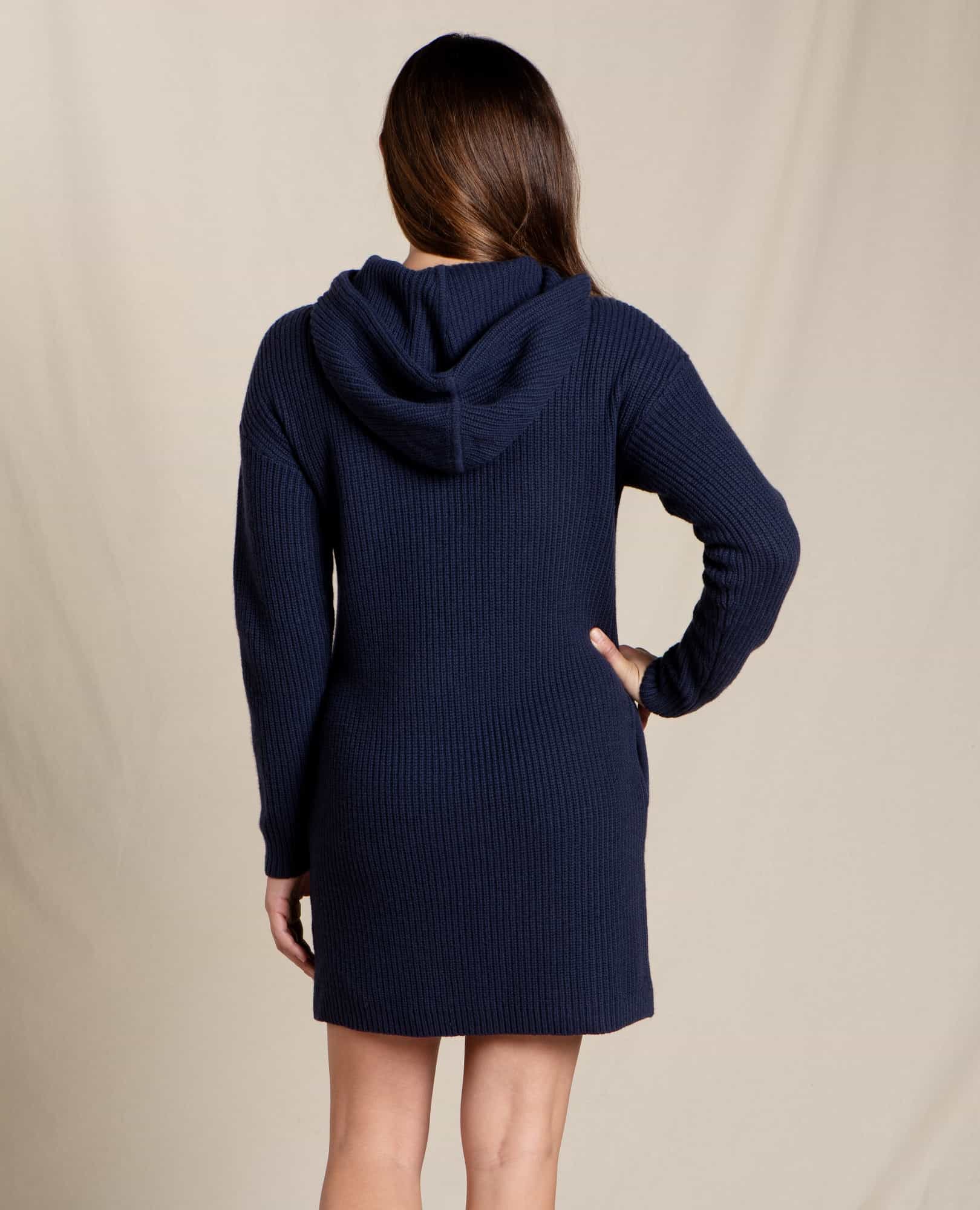 Toad&Co Whidbey Hooded Sweater Dress - Women's True Navy, M Toad&Co Whidbey Hooded Sweater Dress - Women's True Navy, M